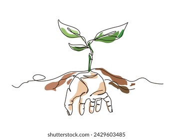 hand become roots shows the future environment affect by human vector illustration graphic EPS 10