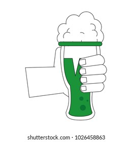 Hand with beer
