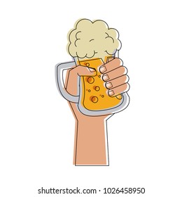 Hand with beer