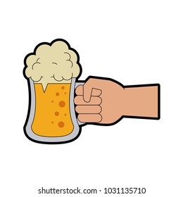 Hand with beer