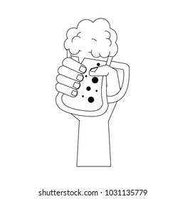 Hand with beer