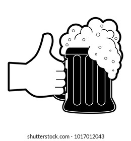 Hand with beer glass