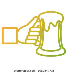 hand with beer jar celebration