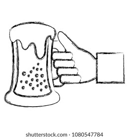 hand with beer jar celebration