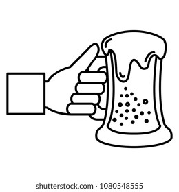 hand with beer jar celebration