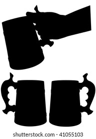 hand with a beer mug