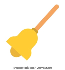 hand bell flat clipart vector illustration