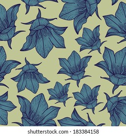 Hand bell flower pattern