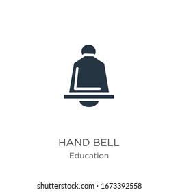 Hand bell icon vector. Trendy flat hand bell icon from education collection isolated on white background. Vector illustration can be used for web and mobile graphic design, logo, eps10