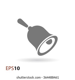 Hand bell icon for web and mobile