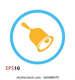 Hand bell icon for web and mobile