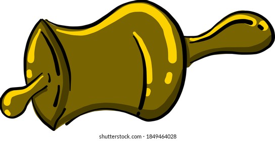 Campana de mano, ilustración, vector sobre fondo blanco