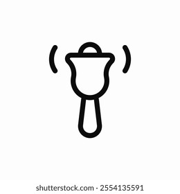 hand bell ring icon sign vector