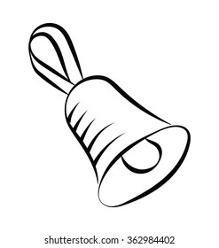 Hand Bell Sketchy Vector Icon