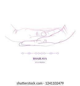 Hand Bhairava Yoga Mudra Isolated On Stock Vector (Royalty Free) 1241102479  | Shutterstock