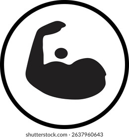 hand biceps icon vector design