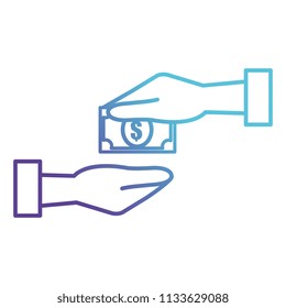 hand with bills money