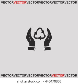 Hand and bio icon.