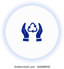 Hand and bio  icon. Vector design.