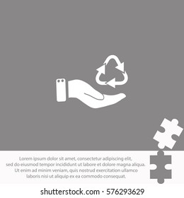 Hand and bio  icon Vector design.