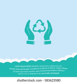 Hand and bio  icon. Vector design.