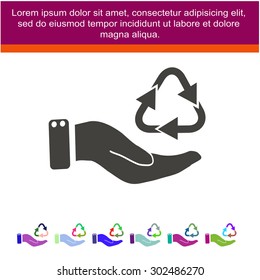 hand and bio vector icon
