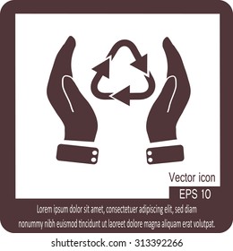 hand and bio vector icon