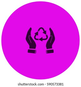 Hand and bio vector  icon