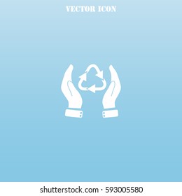 Hand and bio vector  icon.