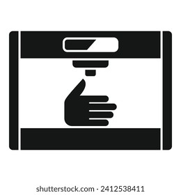 Hand bioprinting icon simple vector. Medical organ scientific. Future dna