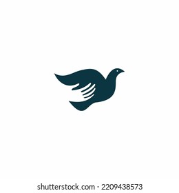 Hand Bird Logo Icon Vector
