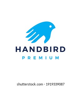 hand bird logo vector icon illustration