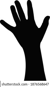 Hand Black Color Silhouette Vector Stock Vector (Royalty Free ...