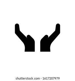 Hand Black Glyph Vector Icon