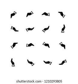 Hand black icon vector illustration collection