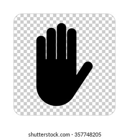 Hand  - black vector icon