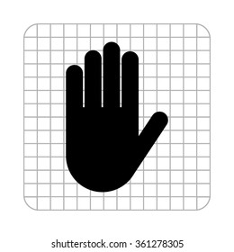 Hand  - black vector icon