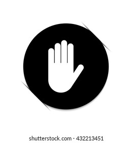 Hand -  black vector icon