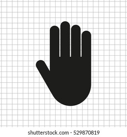 Hand  - black vector icon