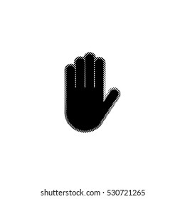 Hand - black  vector icon