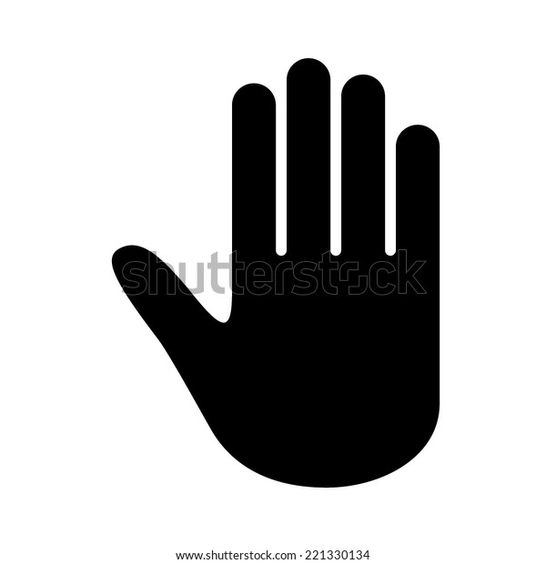 Hand Black Vector Icon Stock Vector (Royalty Free) 221330134