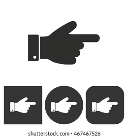 Hand - black and white icons. Vector illustration.