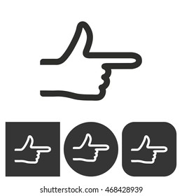 Hand - black and white icons. Vector illustration.