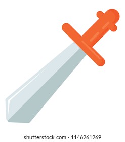 Hand with blade a cartoon sword icon 
