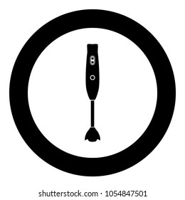 Hand blander machine black icon in circle .