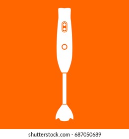 Hand blander machine white icon .
