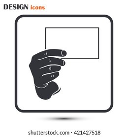 Hand with a blank sheet of paper