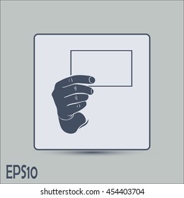 Hand with a blank sheet of paper