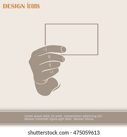 Hand with a blank sheet of paper