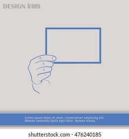 Hand with a blank sheet of paper